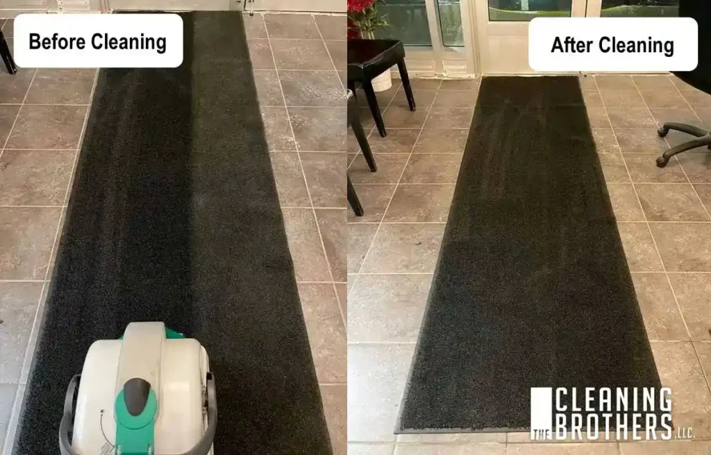 rug cleaning before and after comparison