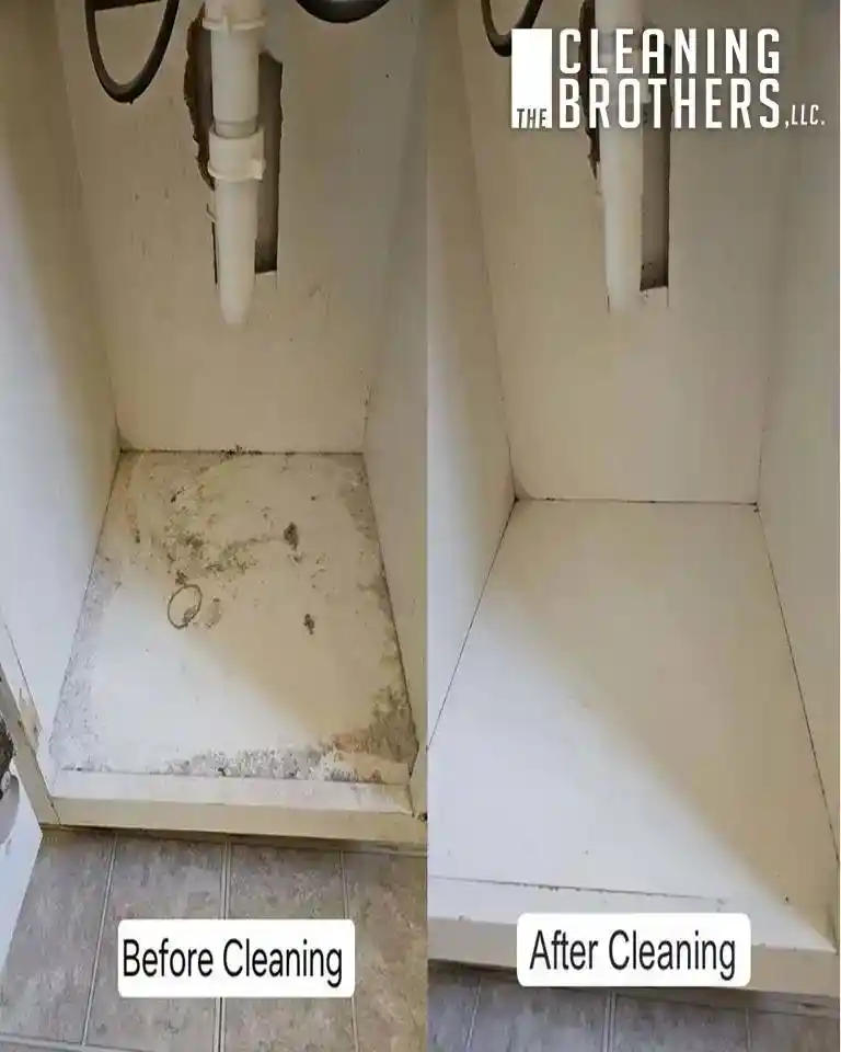 Bathroom deep cleaning before and after
