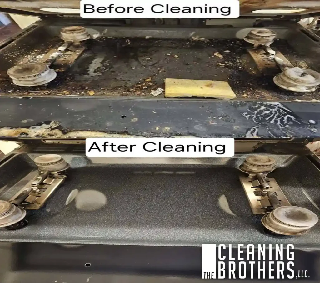 Kitchen cleaning before and after results