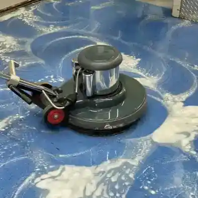 Floor buffing machine polishing surface