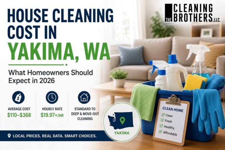 House cleaning cost in Yakima WA showing average cleaning rates, service pricing, and home cleaning options for local homeowners