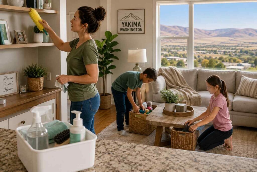 home cleaning schedule yakima families