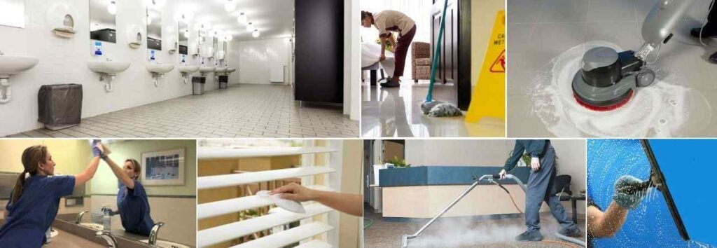Janitorial Service Yakima for office restroom, floor, and window cleaning
